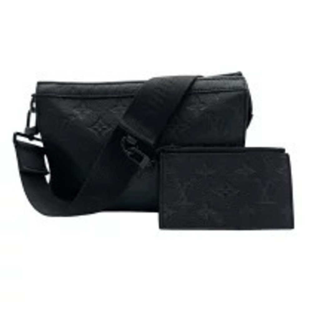 Louis Vuitton Gaston Wearable Wallet Black Monogram Shadow Black Shoulder Bag